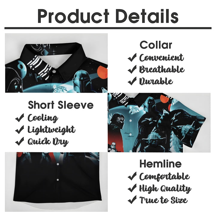 Men's Star Warrior Casual Short Sleeve Shirt 2409002272