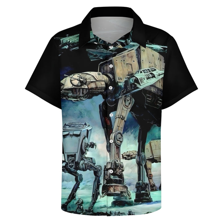 Eye-Catching Giant Armored Walker Personalized Print Hawaiian Short Sleeve Shirt 2404001793