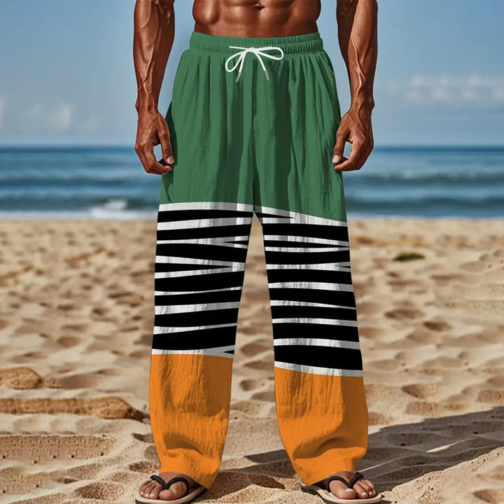 Men's Retro Casual Loose Fit Straight Leg Pants 2412001830