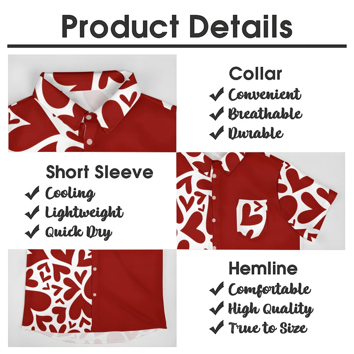 Valentine's Day Love Gift Short Sleeve Shirt 2501001721