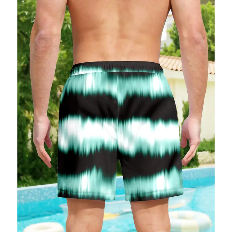 Men's gradient print drawstring waist Shorts