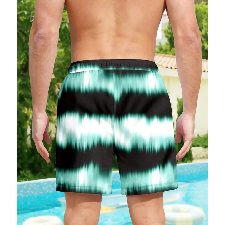Men's gradient print drawstring waist Shorts