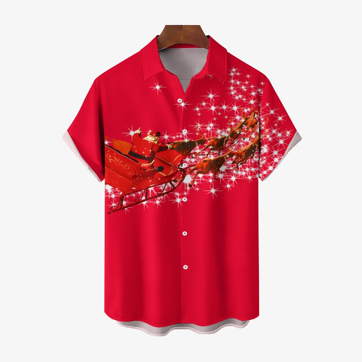 Christmas Santa Casual Short Sleeve Shirt 2411003219