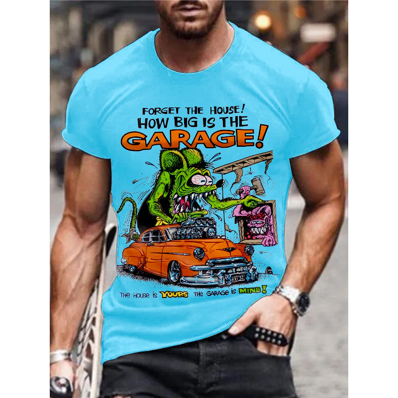 Men's Cartoon Character Print T-Shirt 2409011311