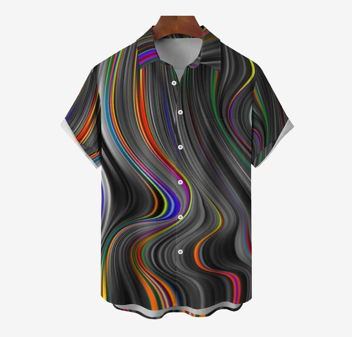 Men's Hawaiian 3D Abstract Print Casual Short Sleeve Shirt 2306104245