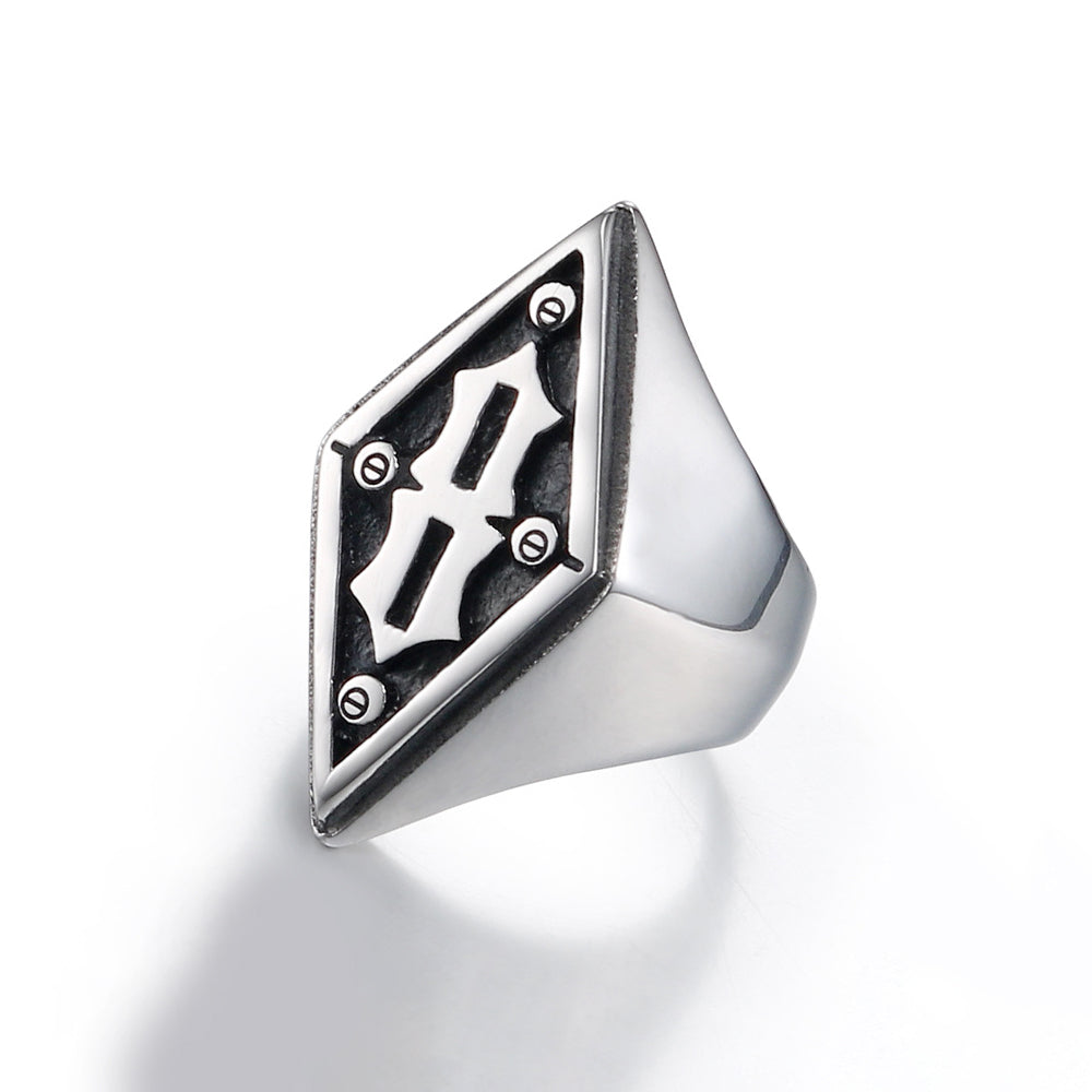 Titanium Steel Totem Water Chestnut Ring Men'S Personalized Retro Jewelry 240201180