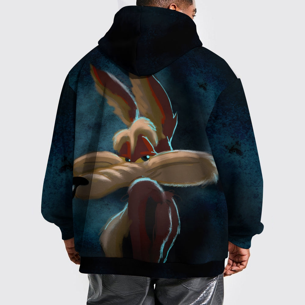 Men's Classic Retro Cartoon Print Hooded Sweatshirt