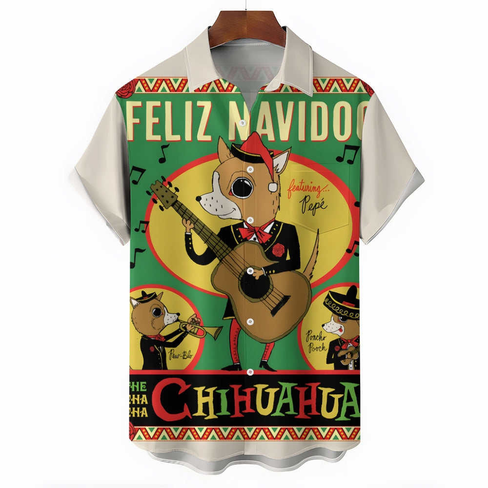 Men's Hawaiian Casual Short Sleeve Shirt 2412011030