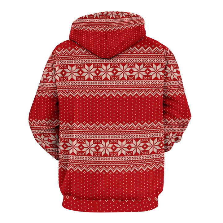 Plue Size Merry Christmas Rooster Cartoon Printed Hoodies 2411009042