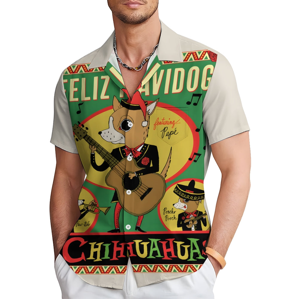 Men's Hawaiian Casual Short Sleeve Shirt 2412011030