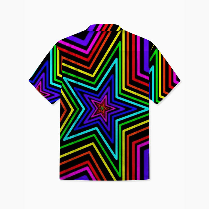 Pop Music Vinyl Record Oversized Cotton and Linen Short Sleeve Shirt