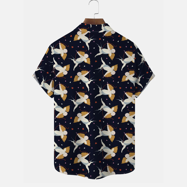 Valentine's Day Holiday Cupid Cartoon Men's Hawaiian Shirt