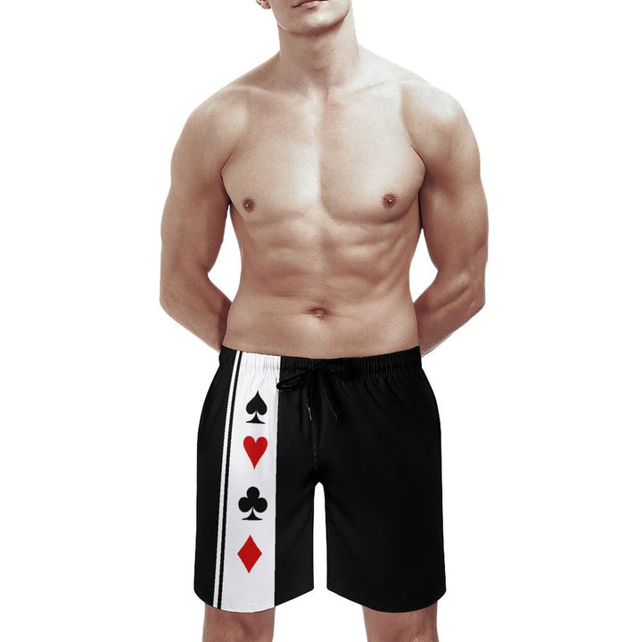 Men's Sports Poker Pattern Shorts 2402000303