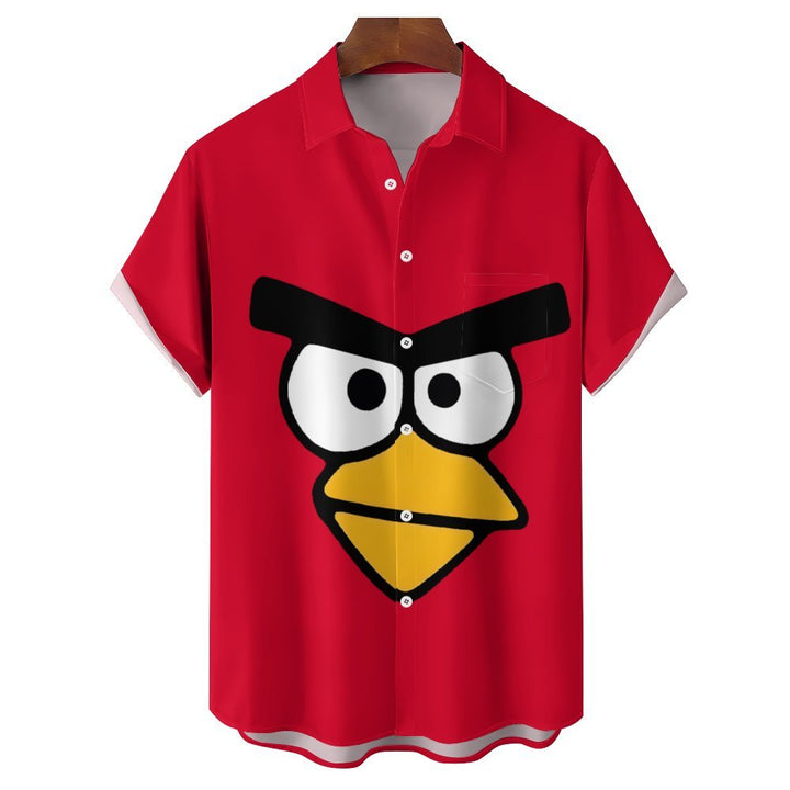 Men's Angry Birds Casual Short Sleeve Shirt 2401000294