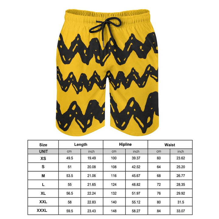 Men's Cartoon Stripes Sports Fashion Beach Shorts 2312000421