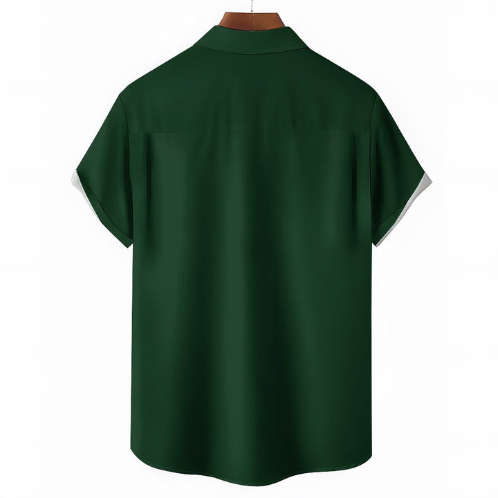 Men's St Patrick'S Day Beer Casual Short Sleeve Shirt 2312000214