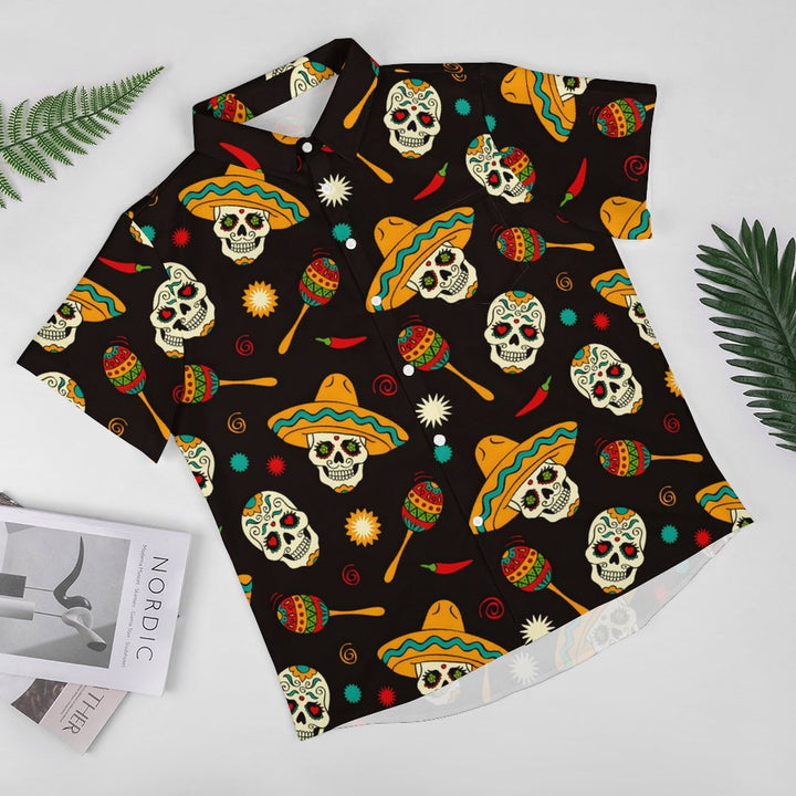 Men's Mexican Culture Casual Short Sleeve Shirt 2401000284