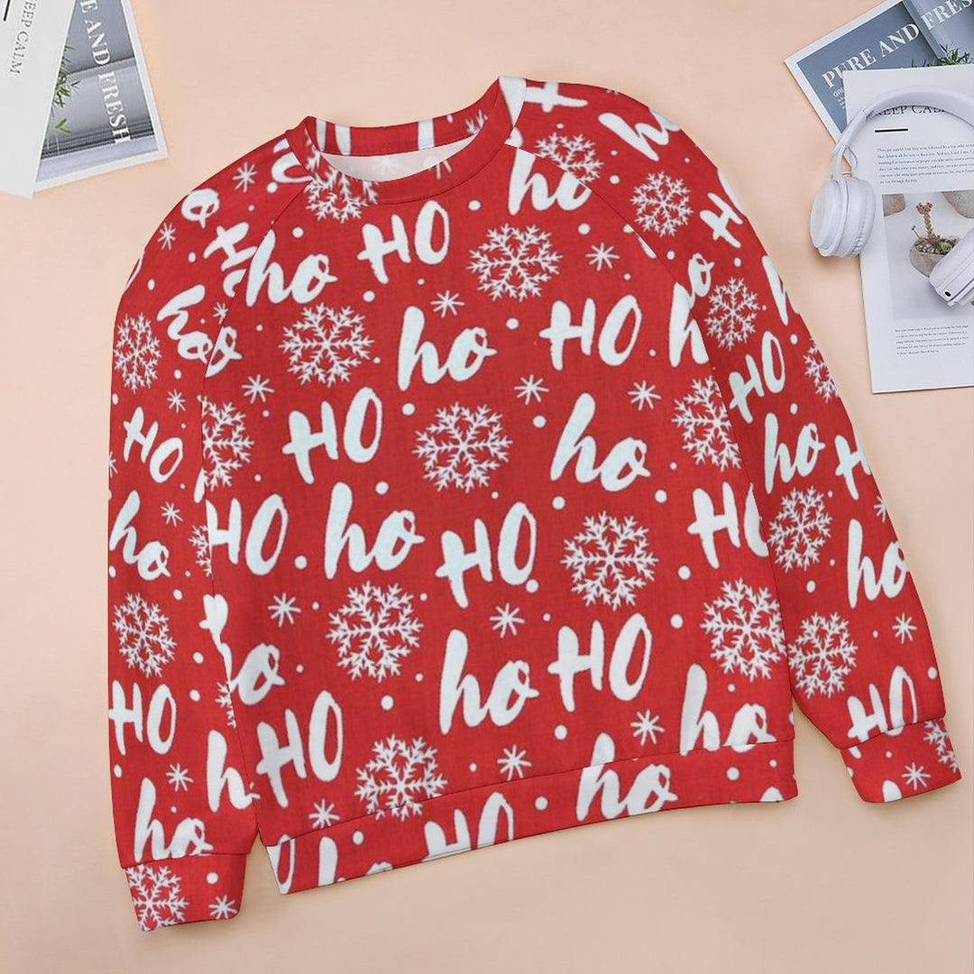 Women's Raglan Crew Neck Fashionable Christmas Print Sweatshirt 2310000570