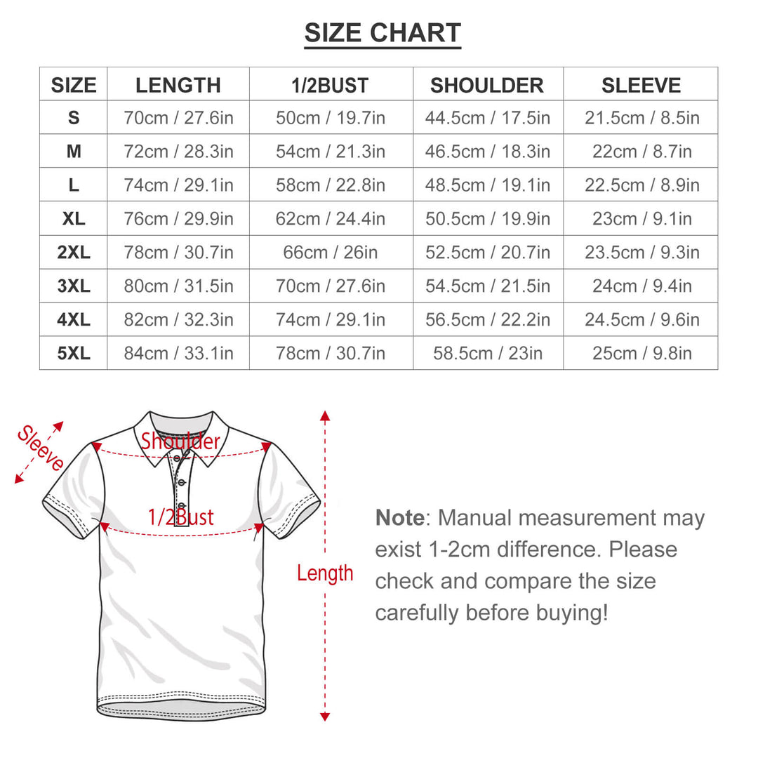 Men's Button-Down Short Sleeve Mardi Gras Midget Print Polo Shirt 2312000266