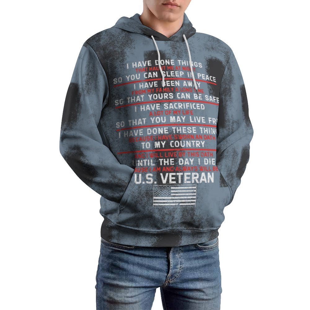 Unisex Veterans I Have Done Things So You Can Sleep In Peace Vintage Hoodie 2309000837