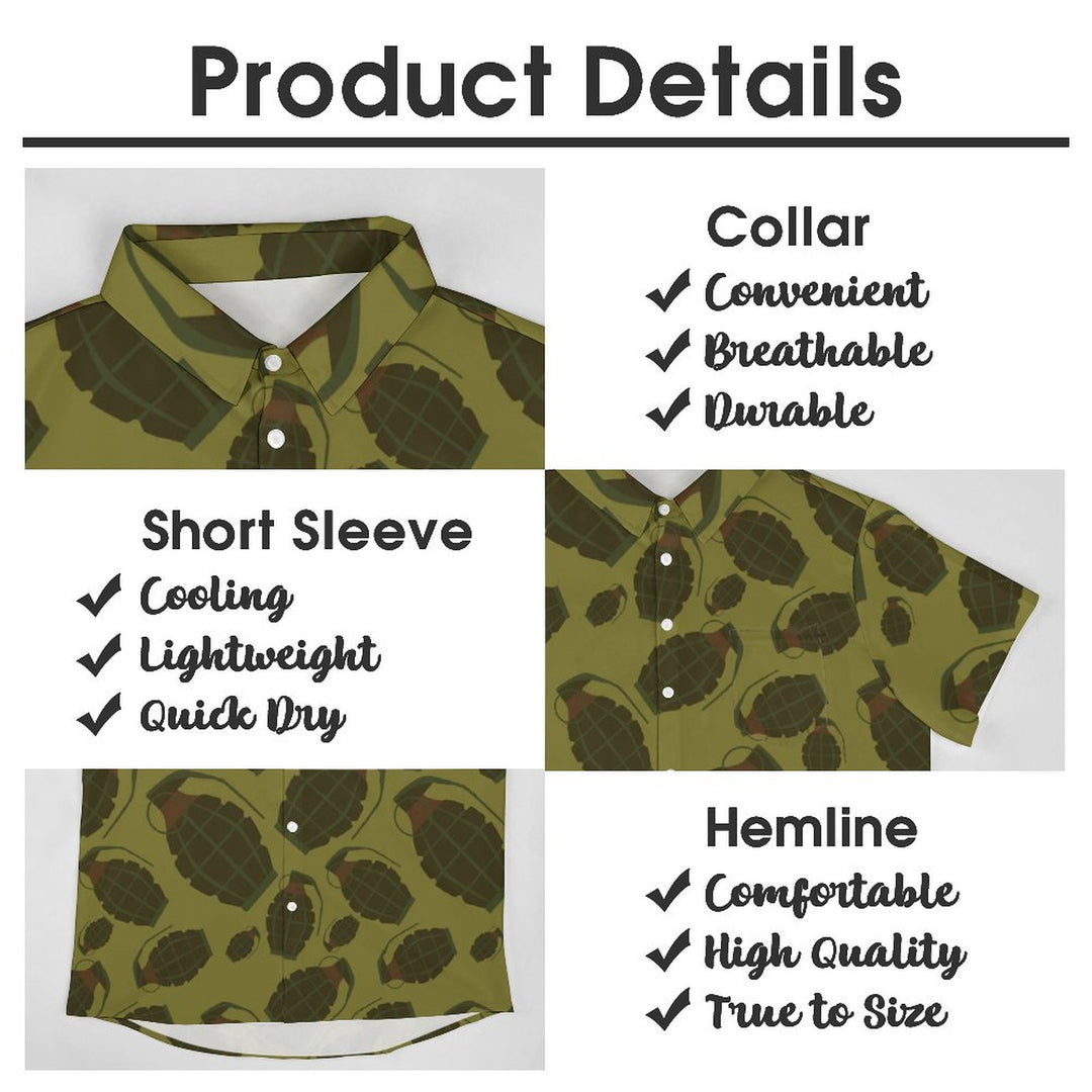 Grenade Chest Pocket Short Sleeve Shirt 2310000249