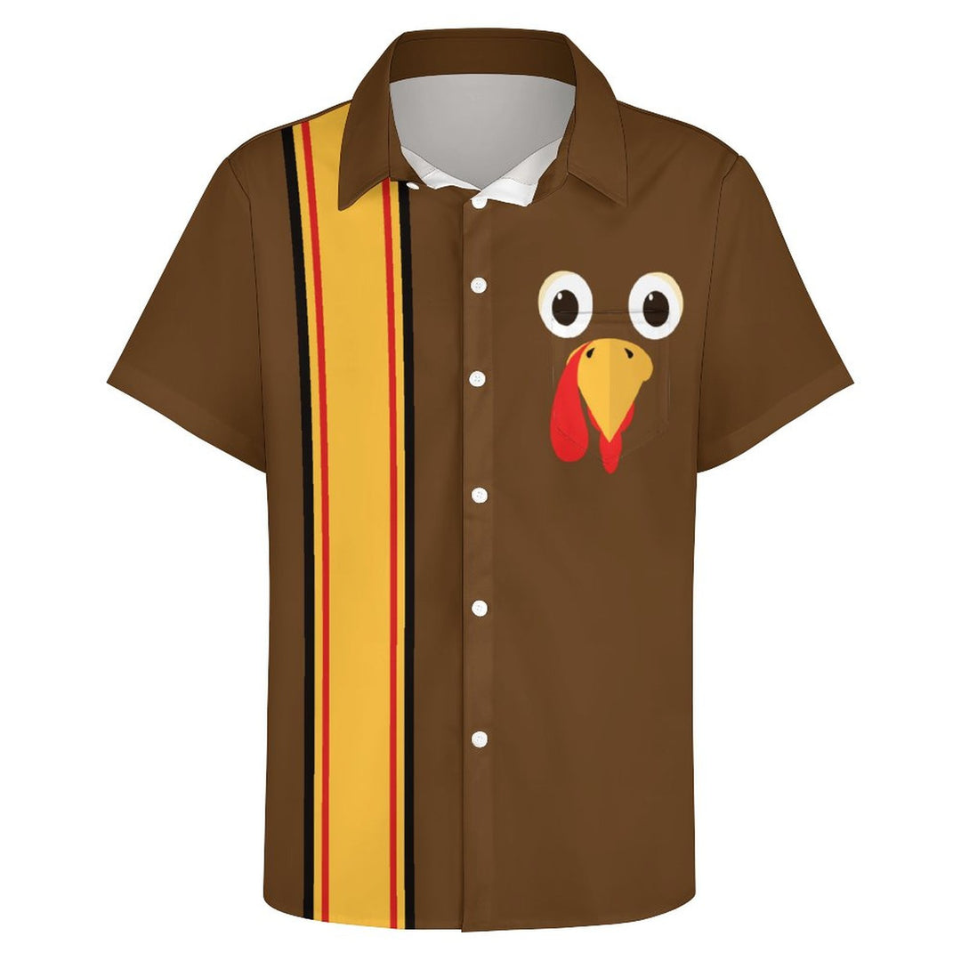 Turkey Casual Chest Pocket Short Sleeved Shirt 2310000224