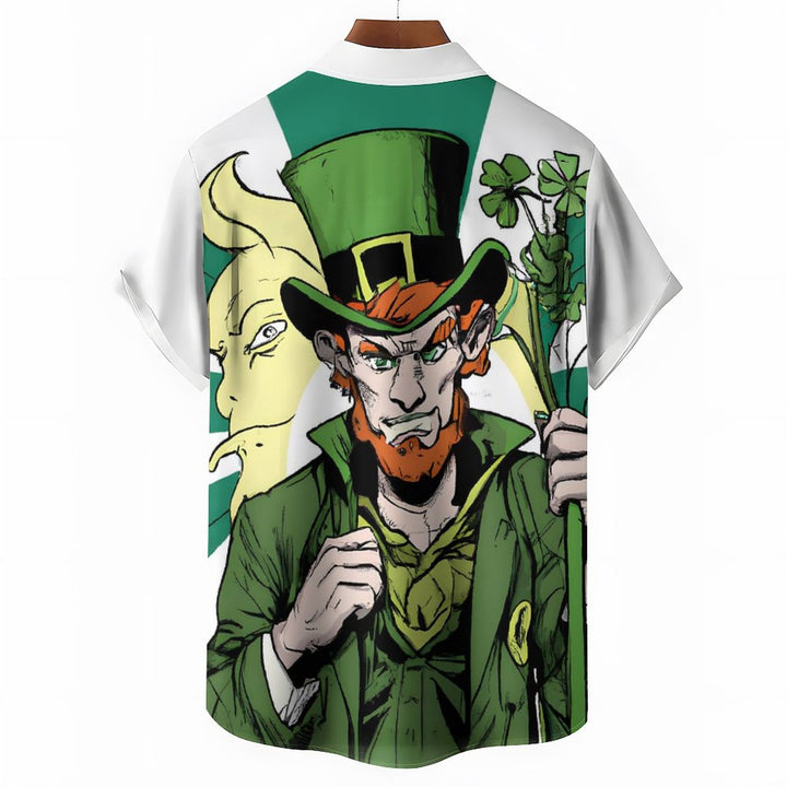 Men's St. Patrick's Day Casual Short Sleeve Shirt 2312000331