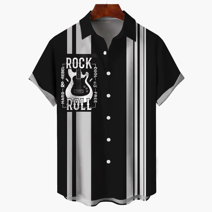 Guitar Stripe Short Sleeve Shirt 2310000385