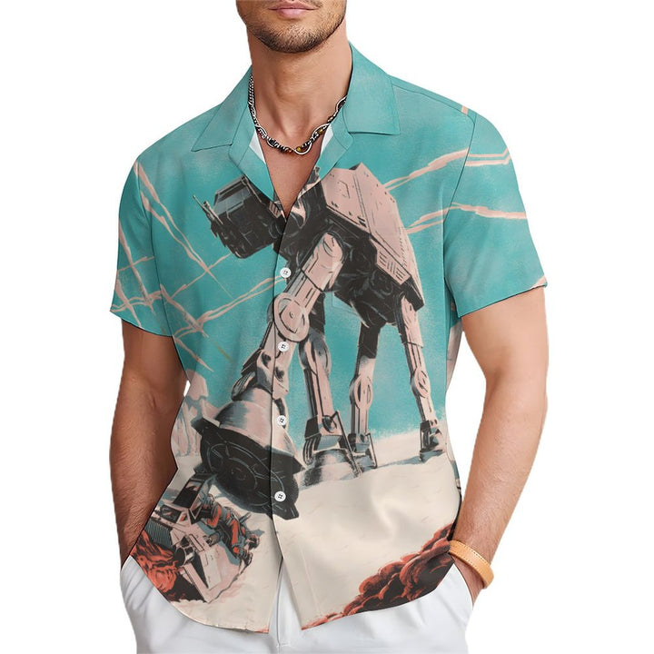 Men's Star Casual Short Sleeve Shirt 2401000117