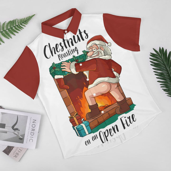 Christmas Chest Pocket Short Sleeved Shirt 2310000268
