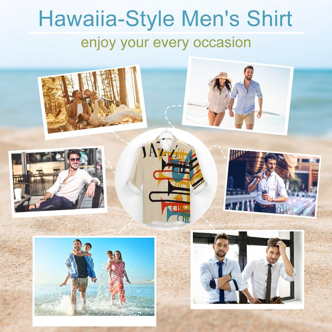 Men's Casual Print Long Sleeve Shirt 2308100714