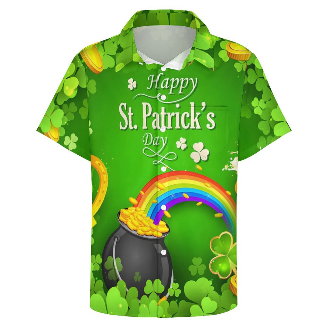 Men's St. Patrick's Day Casual Short Sleeve Shirt 2312000028