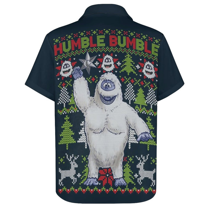 Men's Abominable Snow Monster Casual Short Sleeve Shirt 2311000147