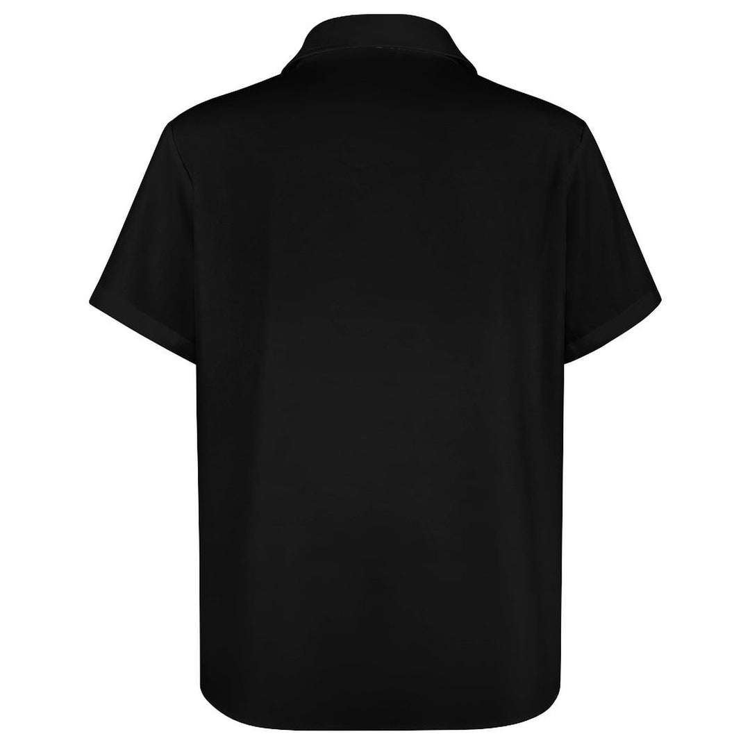 Casual Dragon Print Chest Pocket Short Sleeve Shirt 2309000619