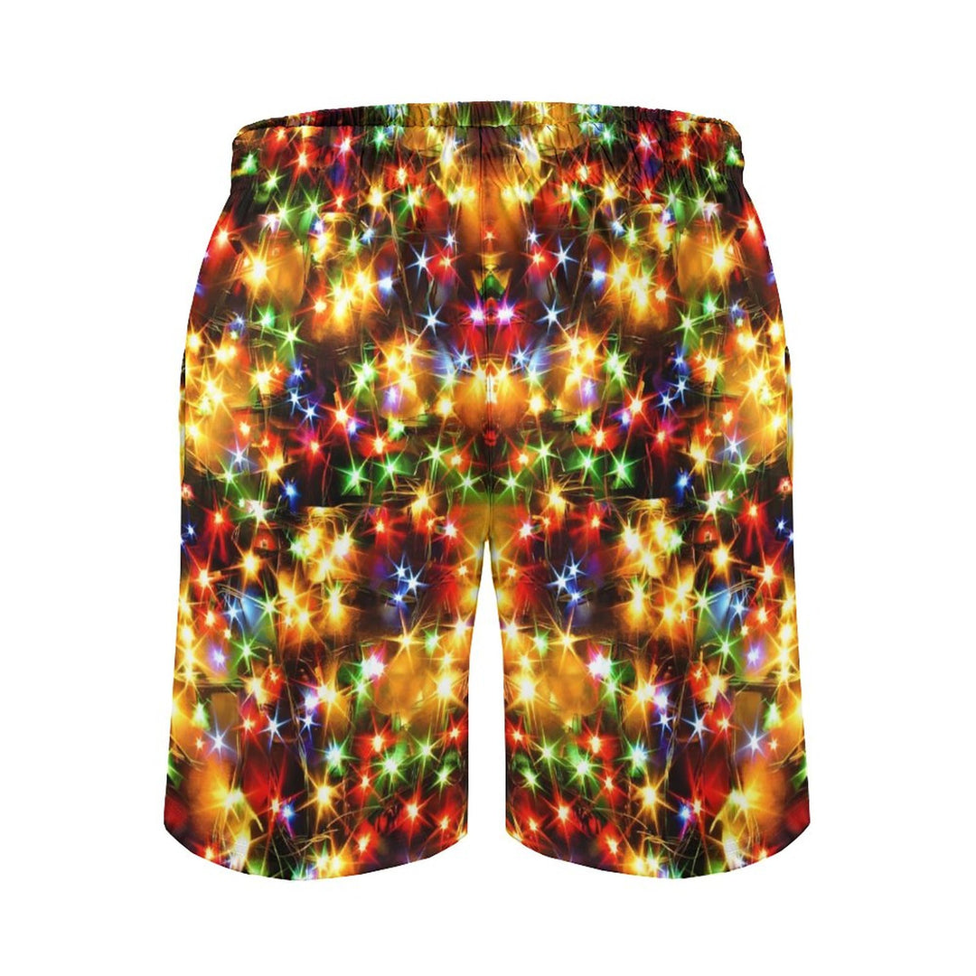 Men's Holiday Colorful String Lights Sports Fashion Beach Shorts 2311000679