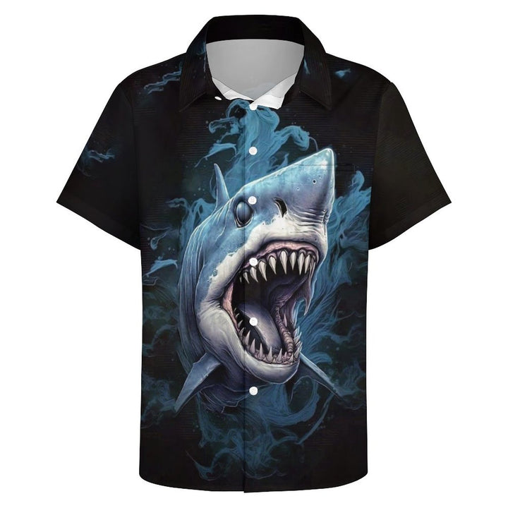 Shark Casual Chest Pocket Short Sleeved Shirt 2309000861