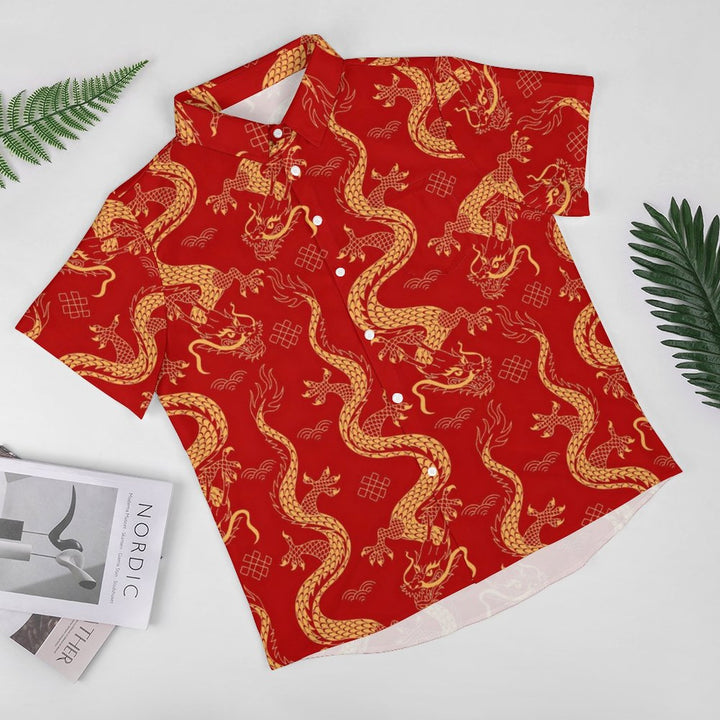 New Year For The Year of the Dragon Limited Edition Casual Short Sleeve Shirt 2312000141