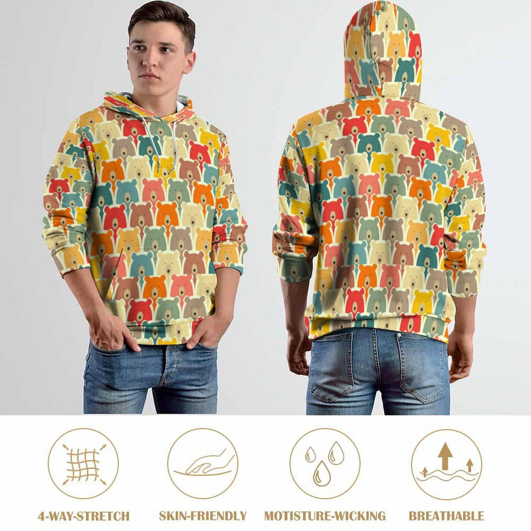 Unisex Hooded Print Sweatshirt 2310000606