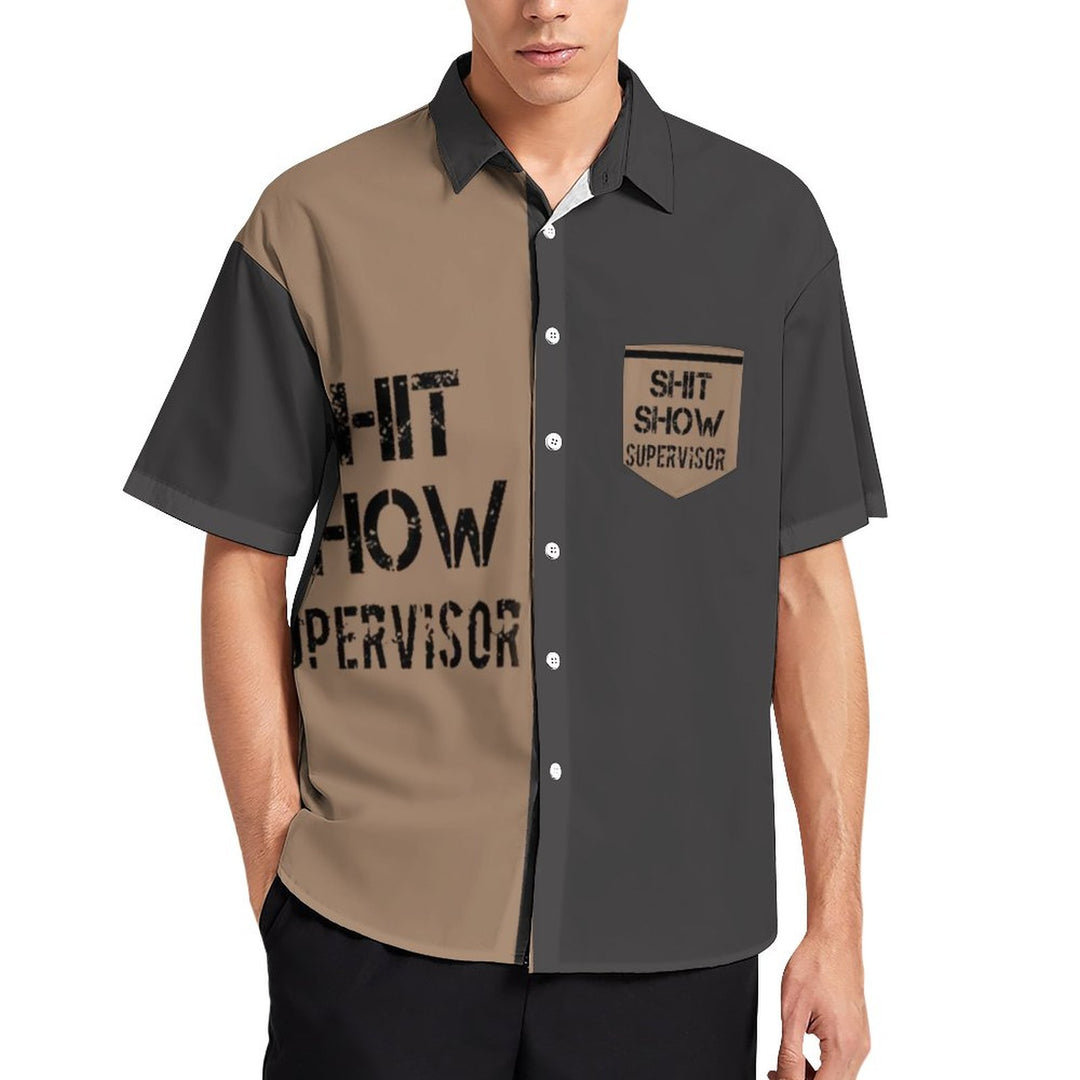 Text Hawaiian Casual Short Sleeve Shirt 2310000160