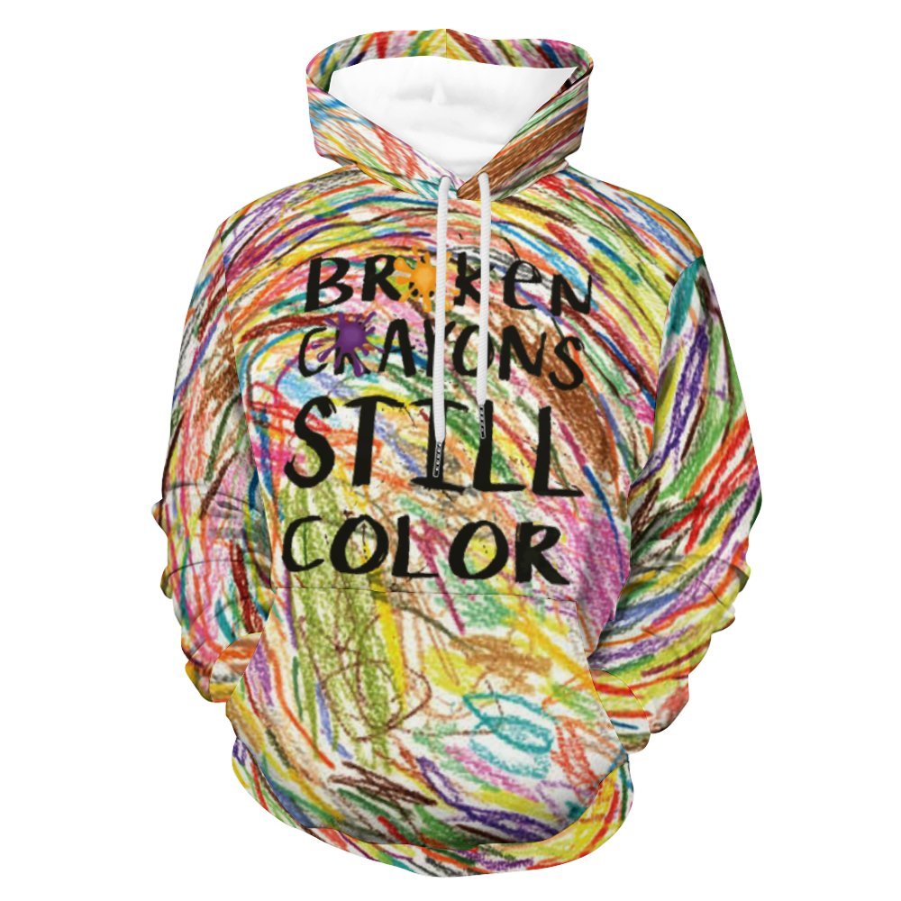 Unisex Broken Crayons Still Color Hoodies Mental Health Sweatshirts 2311000188