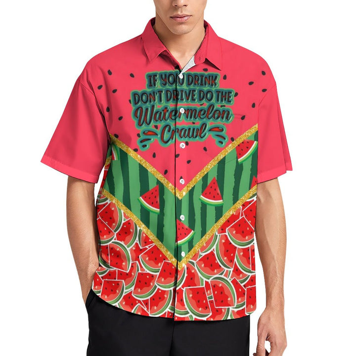 Watermelon Chest Pocket Short Sleeved Shirt 2310000282