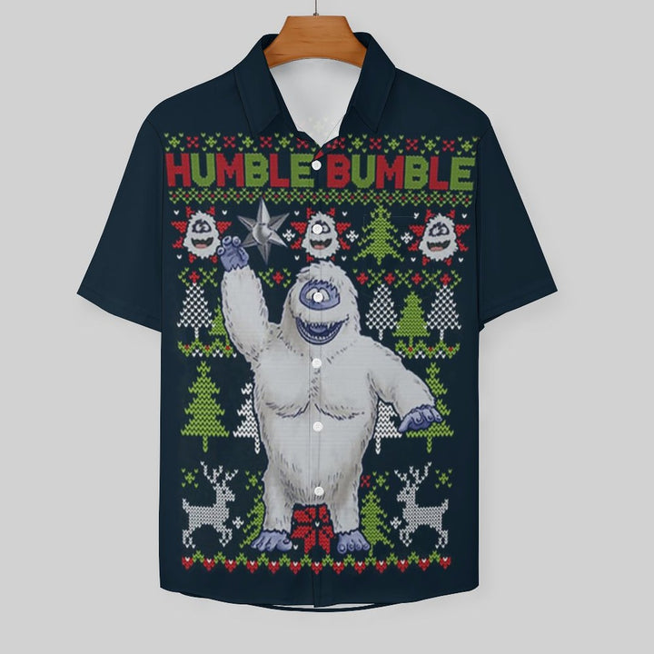 Men's Abominable Snow Monster Casual Short Sleeve Shirt 2311000147