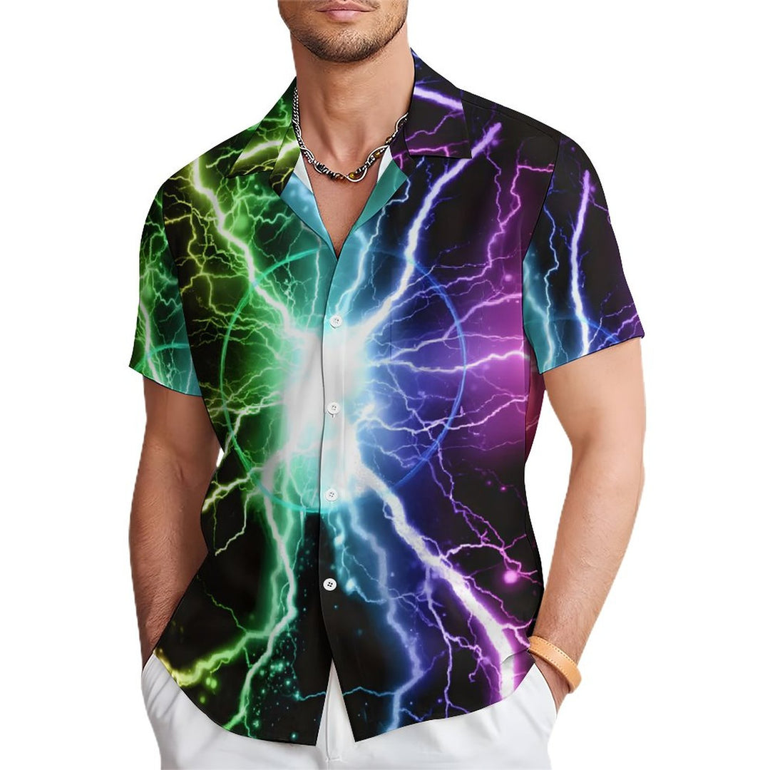 Men's Lightning Casual Short Sleeve Shirt 2312000256