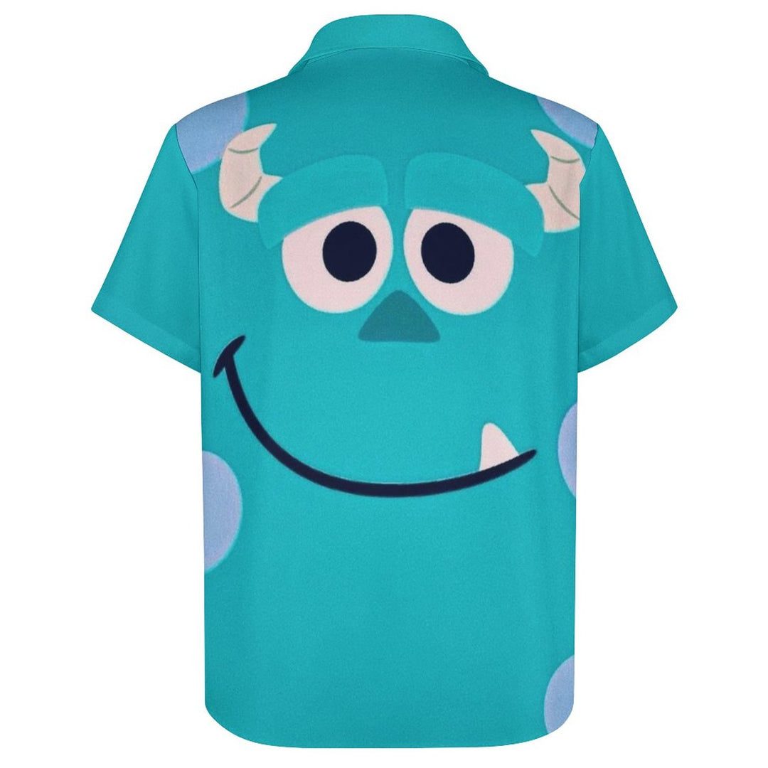Cartoon Character Casual Chest Pocket Short Sleeve Shirt 2309000021