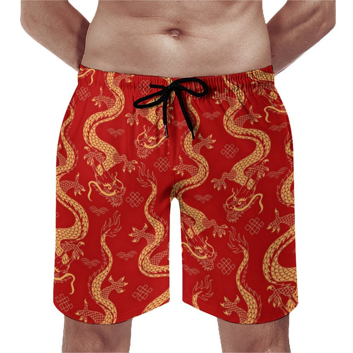 Men's New Year For The Year Of The Dragon Limited Edition Sports Beach Shorts 2312000418