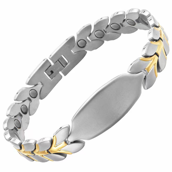 Simple Wheat Ear Men'S Titanium Steel Bracelet Jewelry Anti-Static Negative Ion Bracelet 240200774