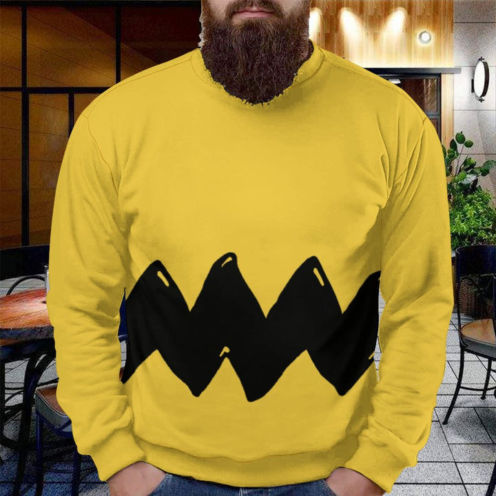 Unisex Casual Printed Pullover Sweatshirt 2308100074