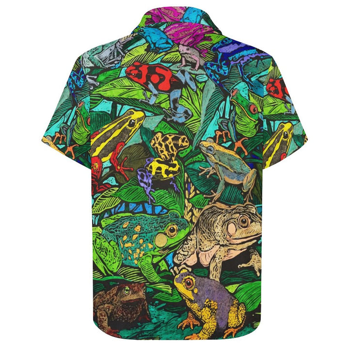 Rainforest Frog Casual Chest Pocket Short Sleeve Shirt 2309000849