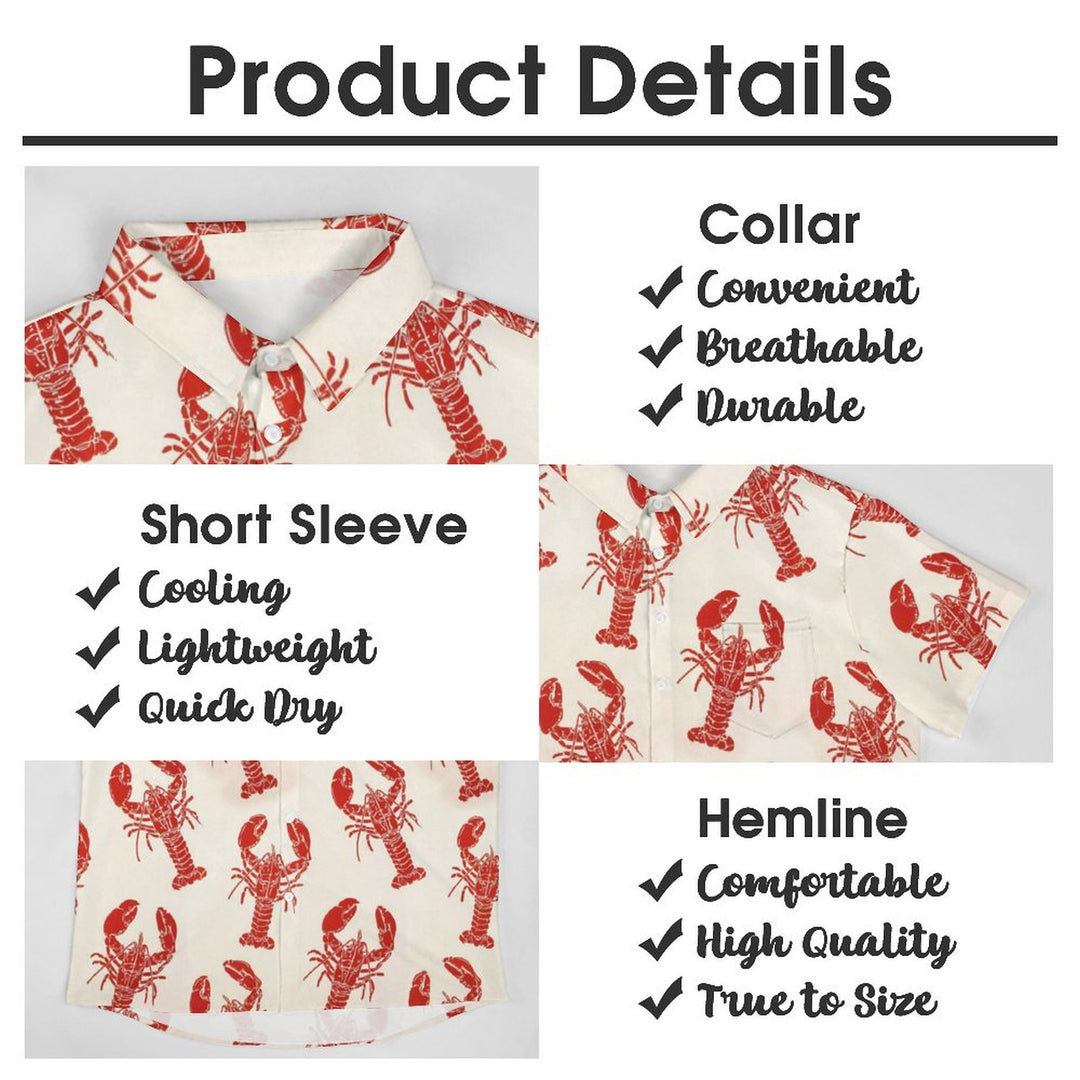 Lobster Casual Chest Pocket Short Sleeved Shirt 2310000230