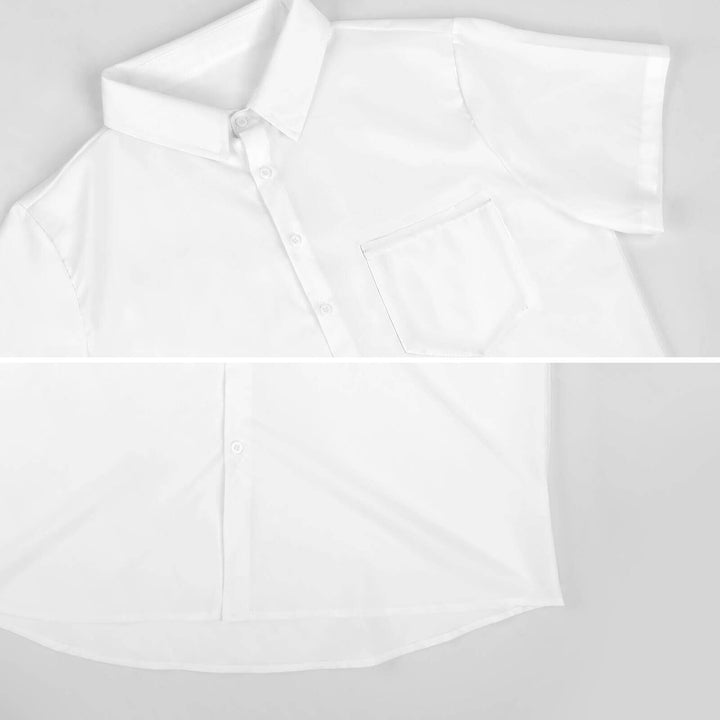 Men's Fashion Casual Fantasy Mushroom Printed Short Sleeve Shirt 2306104436
